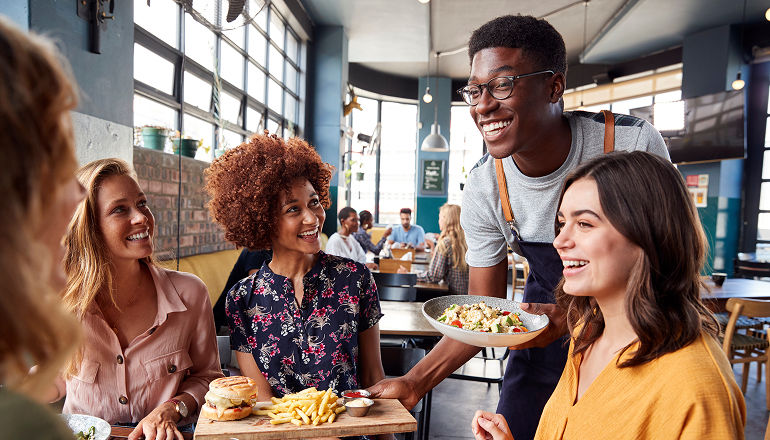 man working at laptop