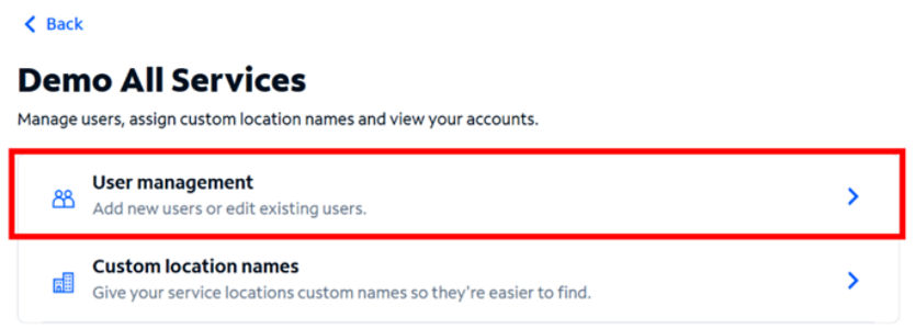 How to navigate to the User Management tab
