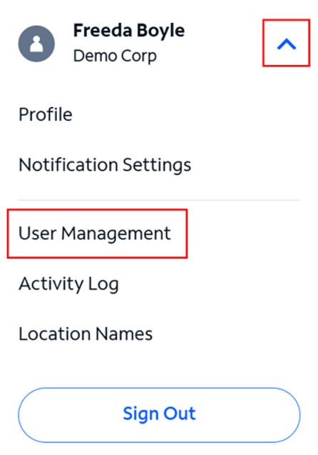 How to navigate to the User Management tab
